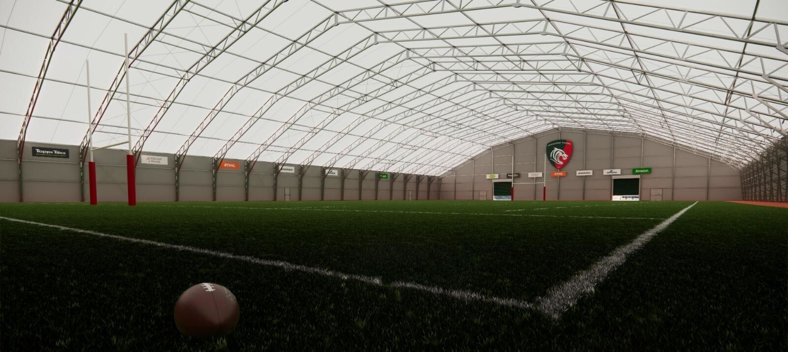 Leicester Tigers indoor rugby dome reference